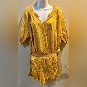 Old Navy Puff Sleeve Floral Cotton Top